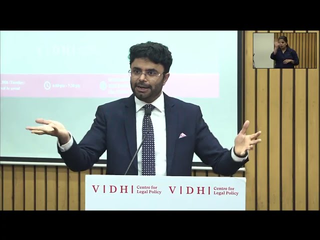 Bharat Chugh speaking at Vidhi Centre for Legal Policy about the new Criminal Procedure Code